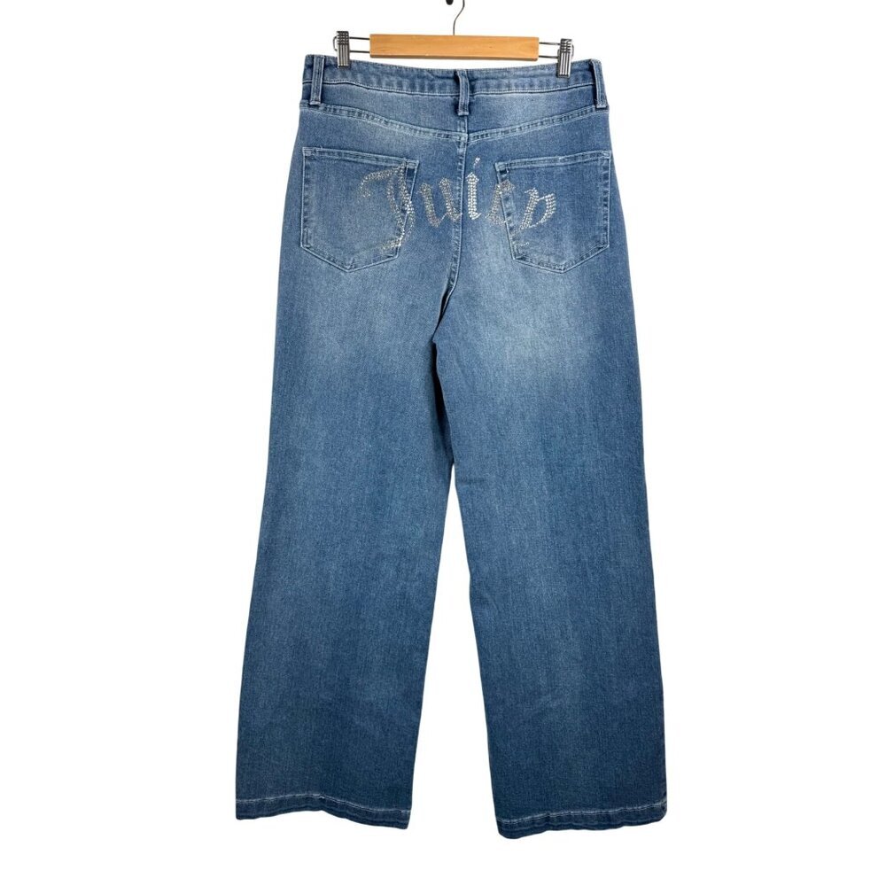 Juicy Couture‎ Jeans Y2K Lunita wide leg  Jewels Bedazzled 90s sz 28